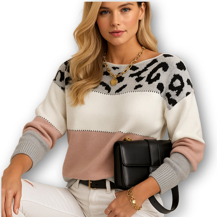 Reese | Warm Leopard Print Sweater