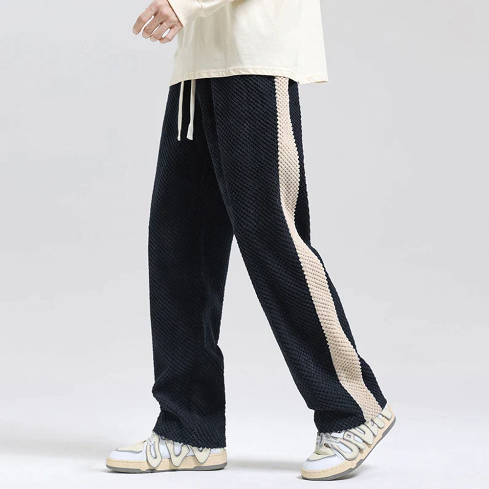 Cord Jogging Trousers with Waffle Pattern