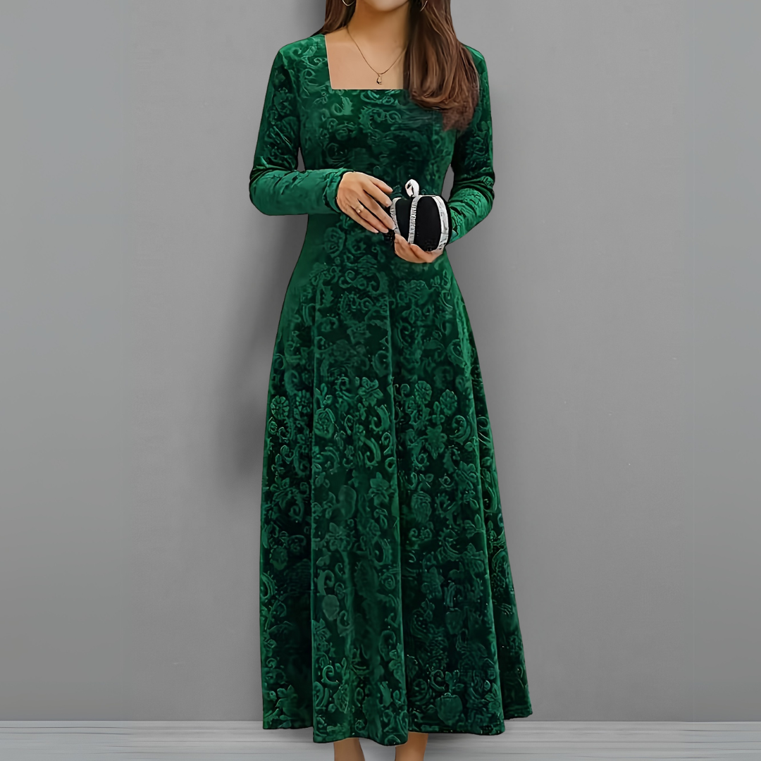 Penny | Floral Velvet Dress