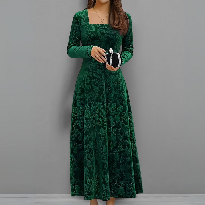 Penny | Floral Velvet Dress