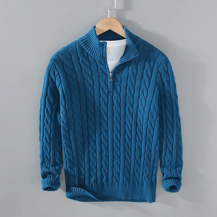 Cozy Chunky Knit Wool Sweater for Men