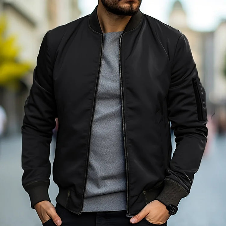 Classic Warm Bomber Jacket for Casual Wear