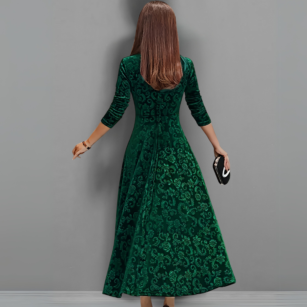 Penny | Floral Velvet Dress