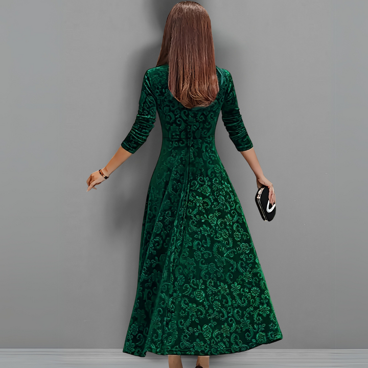 Penny | Floral Velvet Dress
