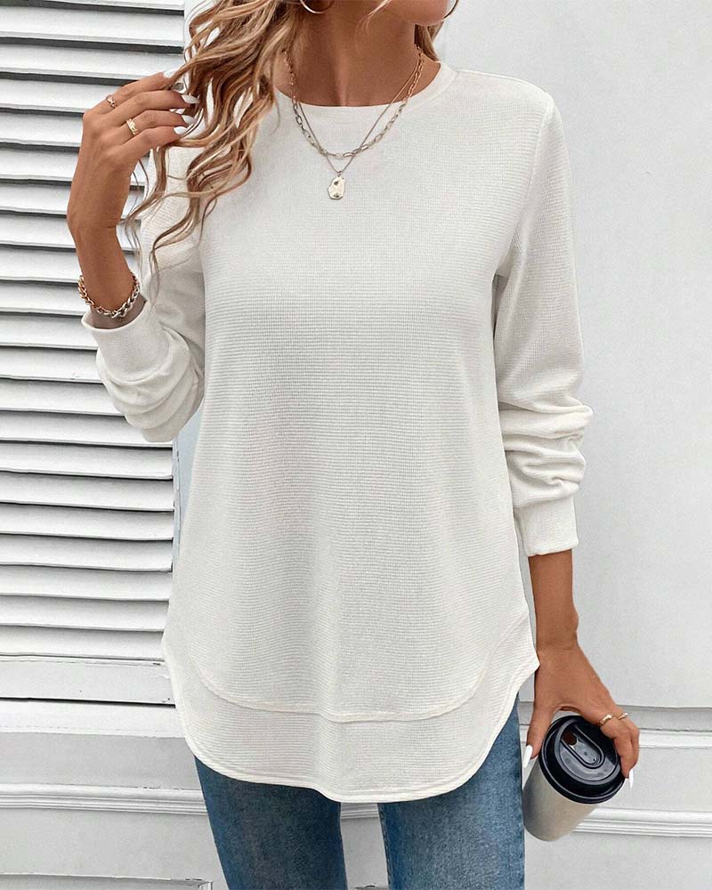 Eloise | Casual Ribbed Knit Top