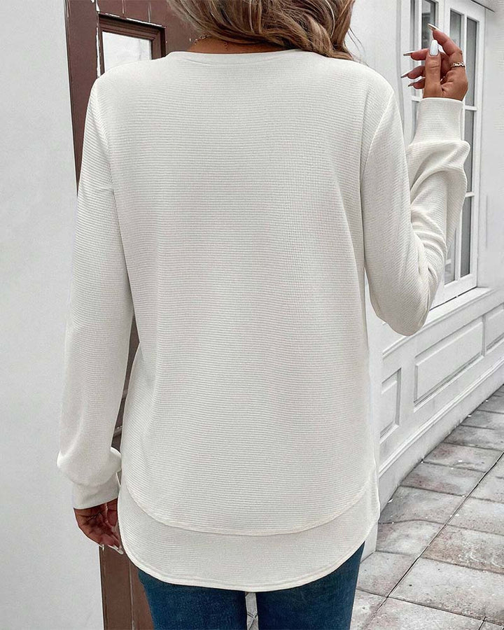 Eloise | Casual Ribbed Knit Top