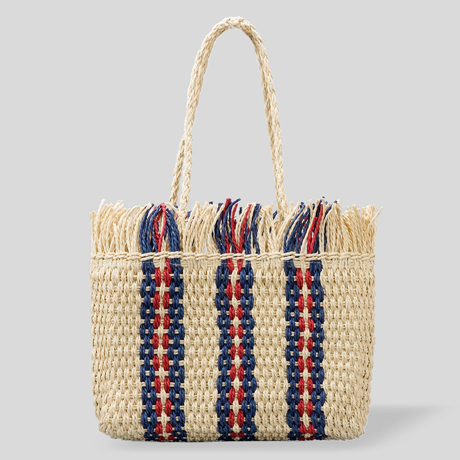 Radiant Beach Bag Made from Handwoven Materials with Spacious Capacity