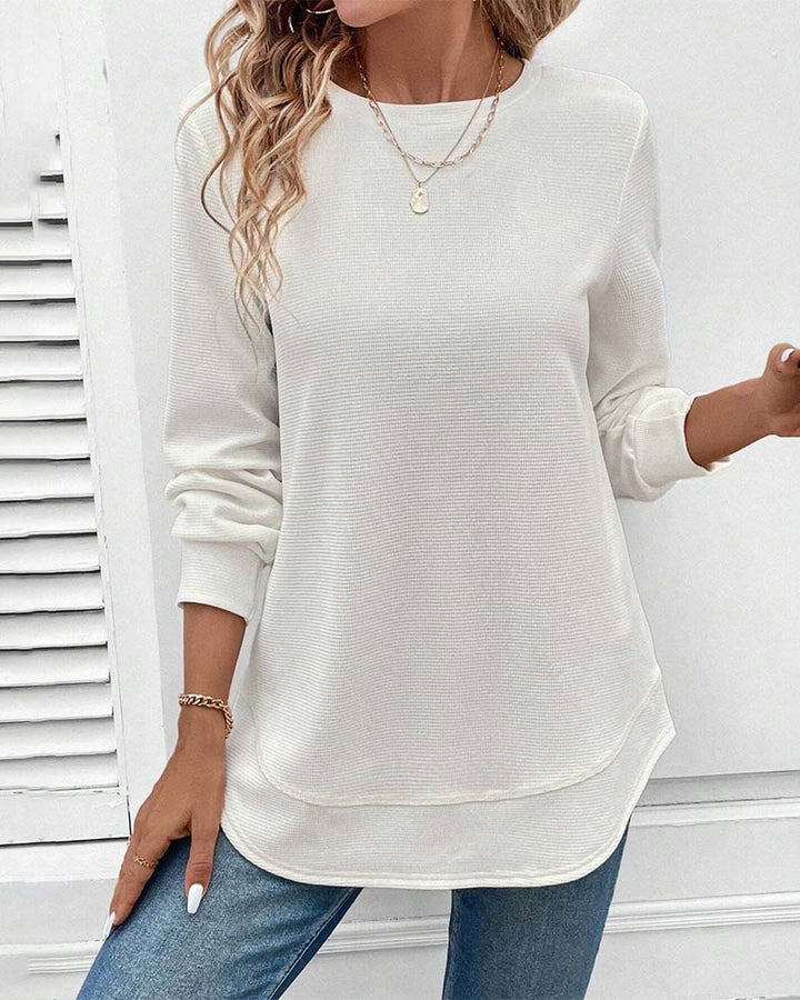 Eloise | Casual Ribbed Knit Top