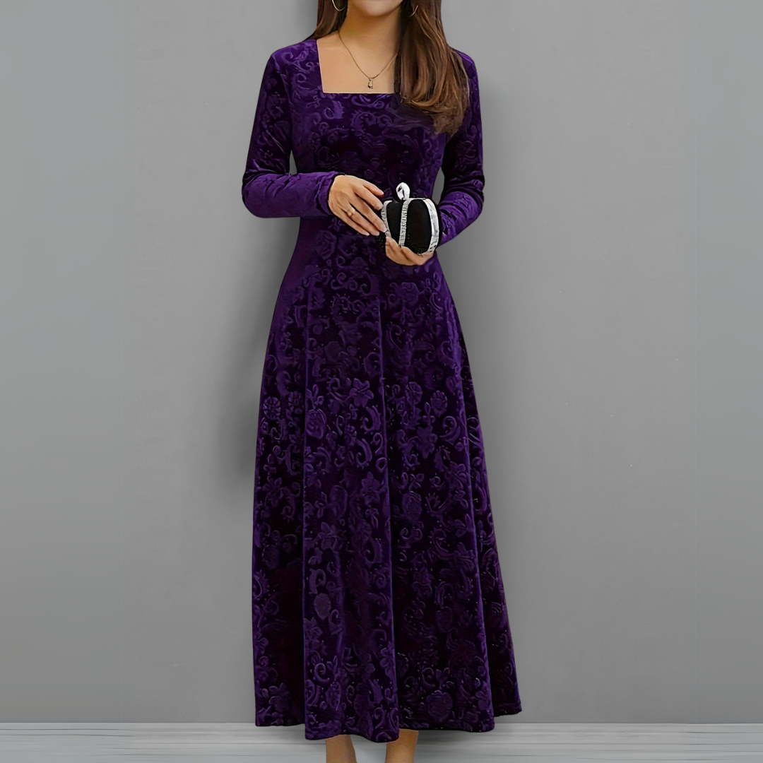 Penny | Floral Velvet Dress
