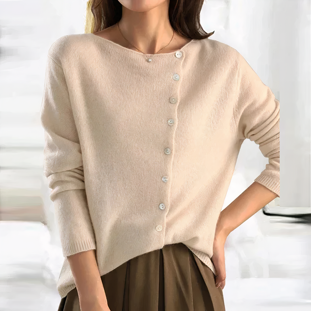 Fashionable Cardigan with Button Closure - Arleth