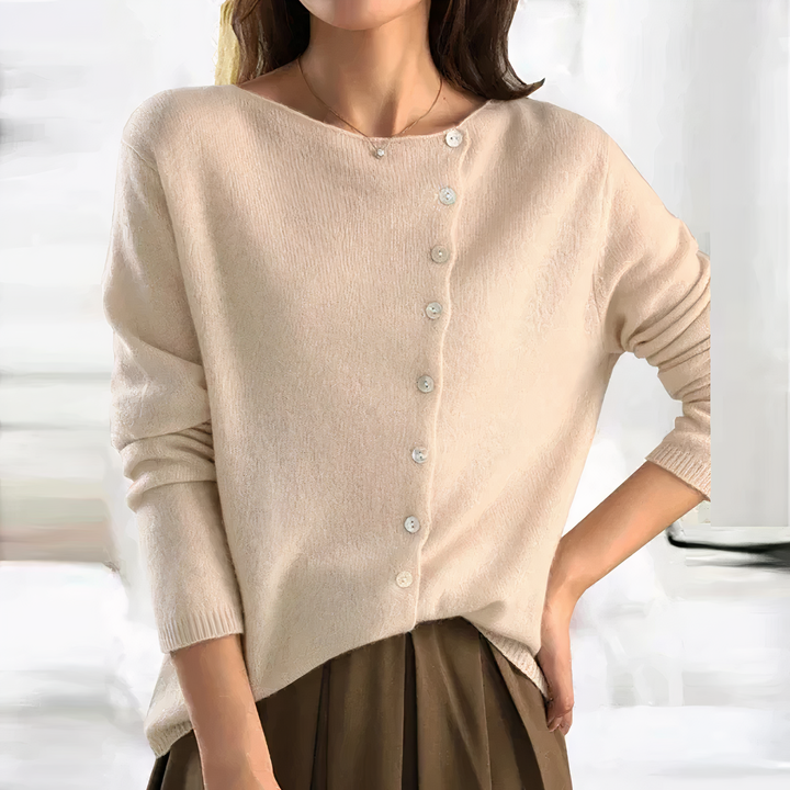 Fashionable Cardigan with Button Closure - Arleth