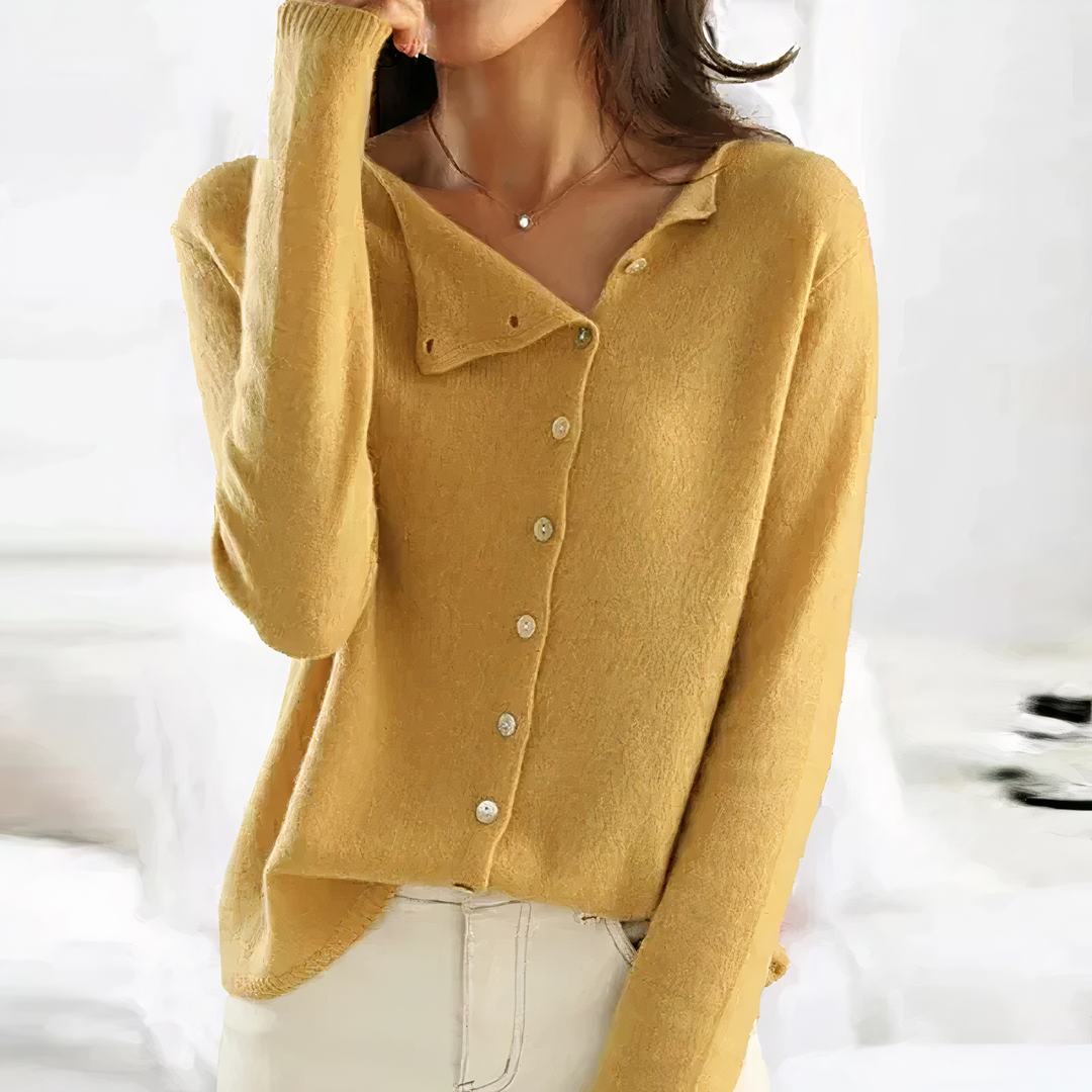 Fashionable Cardigan with Button Closure - Arleth
