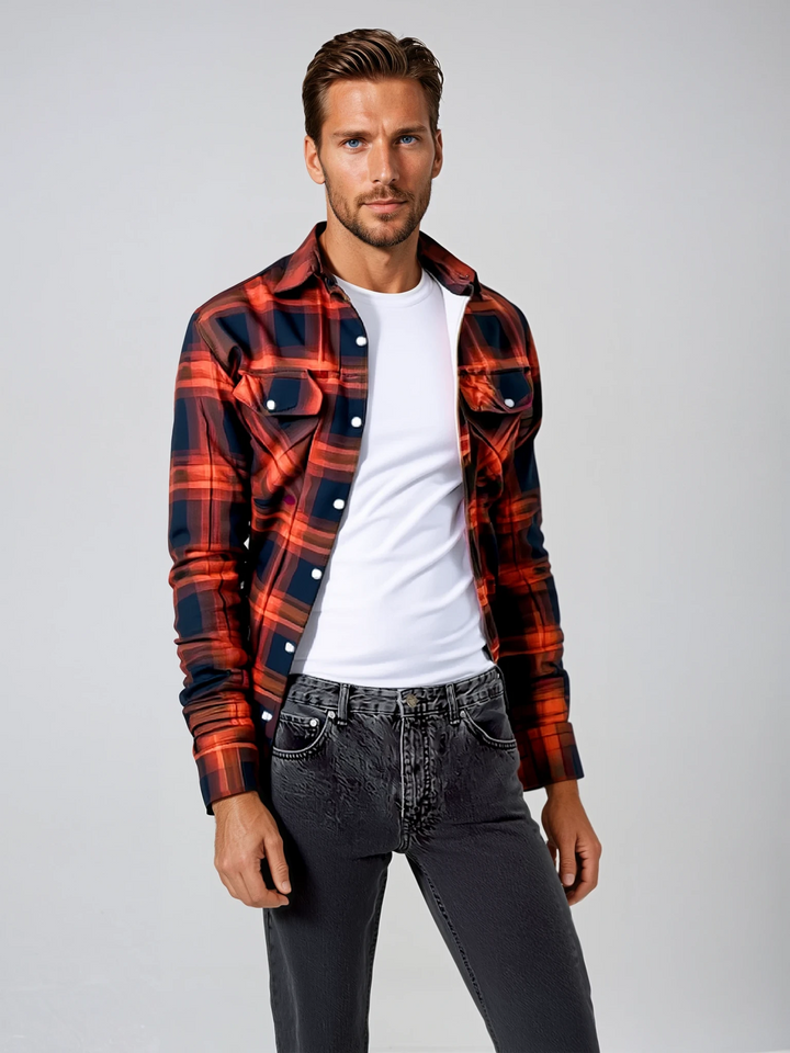 Nate™ | Men's Checked Sherpa-Lined Jacket