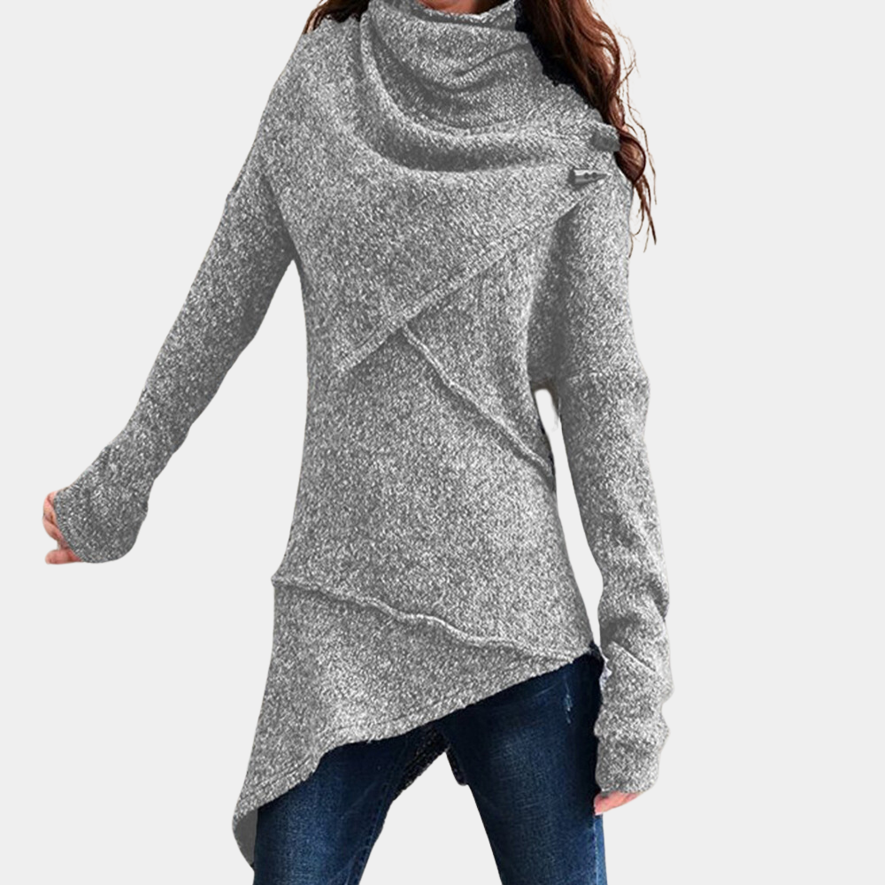 Lola - Stylish Asymmetric Knitted Jumper for Women