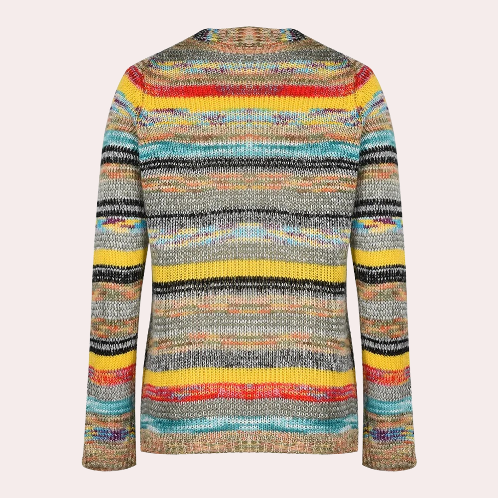 Lina - Vibrant Cardigan for Women with Fashionable V-Neck