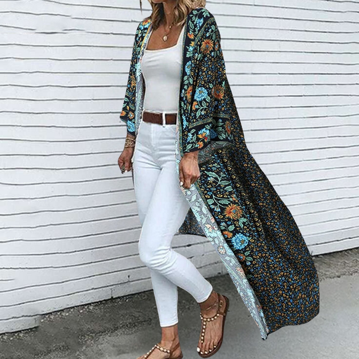 Courtney - Bohemian Blossom Elegance Long Sleeve Cardigan