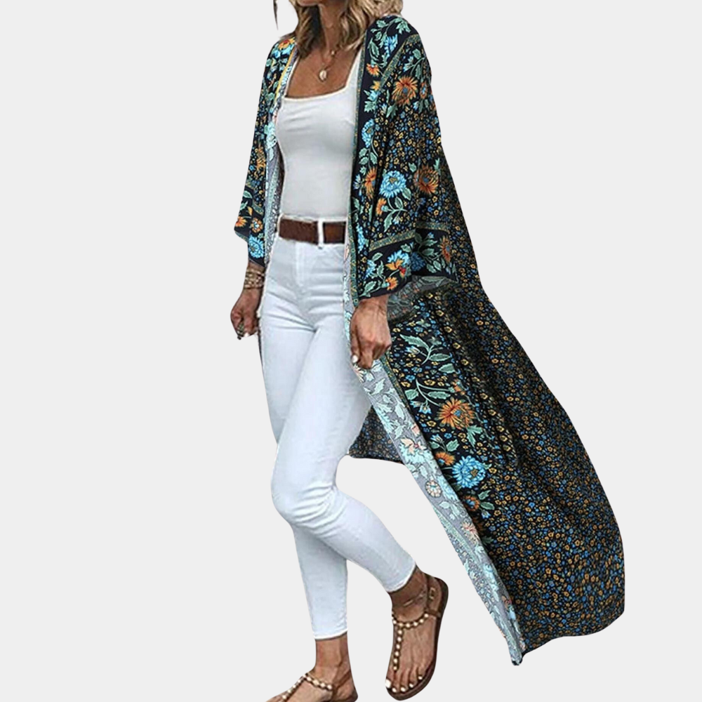 Courtney - Bohemian Blossom Elegance Long Sleeve Cardigan