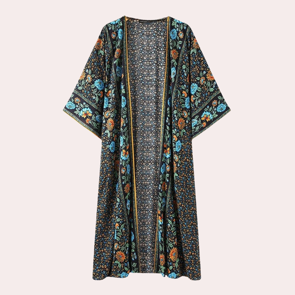 Courtney - Bohemian Blossom Elegance Long Sleeve Cardigan