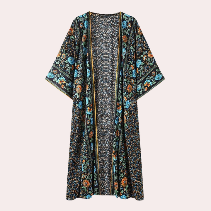 Courtney - Bohemian Blossom Elegance Long Sleeve Cardigan