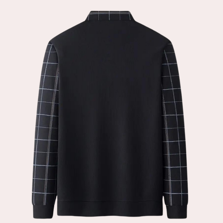 Bram - Stylish Checked Knitted Sweater for Handsome Men