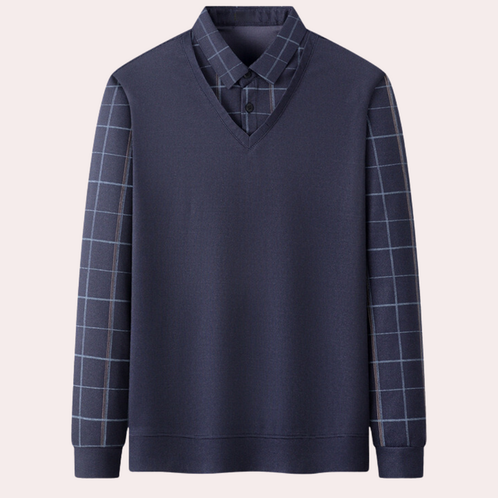 Bram - Stylish Checked Knitted Sweater for Handsome Men