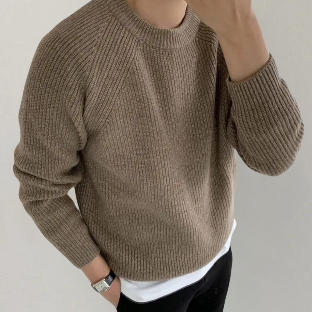 Audrick - Stylish and Comfortable Long-Sleeved Knitted Sweater for Men