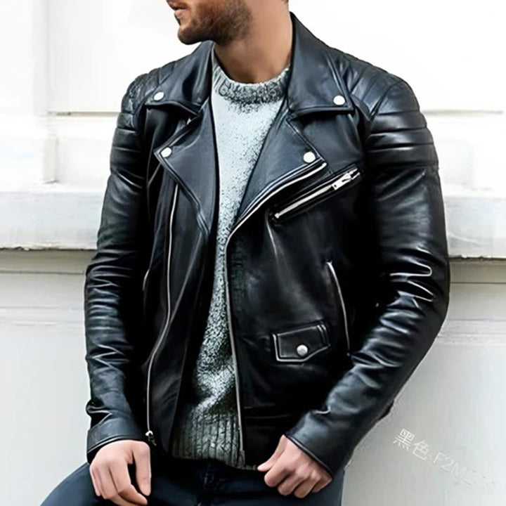 Stylish Biker Leather Jacket for Men - CRUZ Collection
