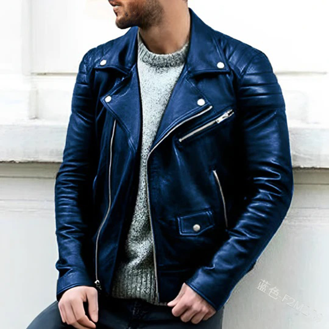 Stylish Biker Leather Jacket for Men - CRUZ Collection