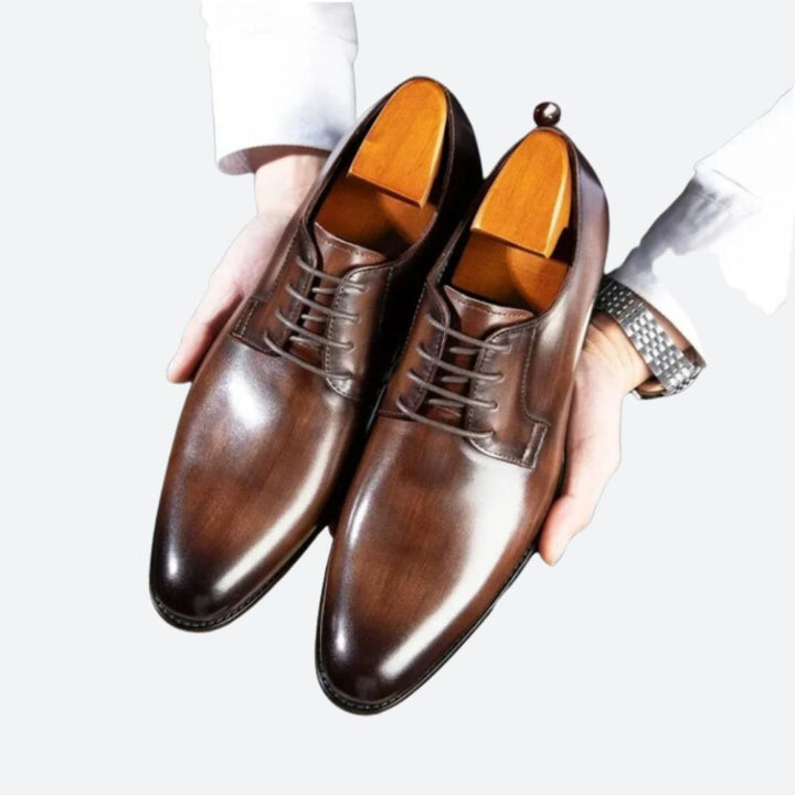 Stylish Italian Leather Lace-Up Shoes - Darryl