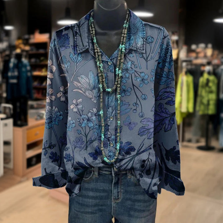 Casual Floral Print Blouse