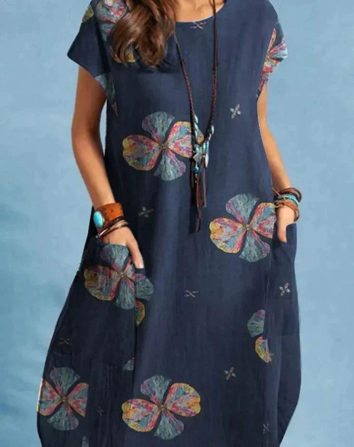 Amelia Elegant Vintage Midi Dress