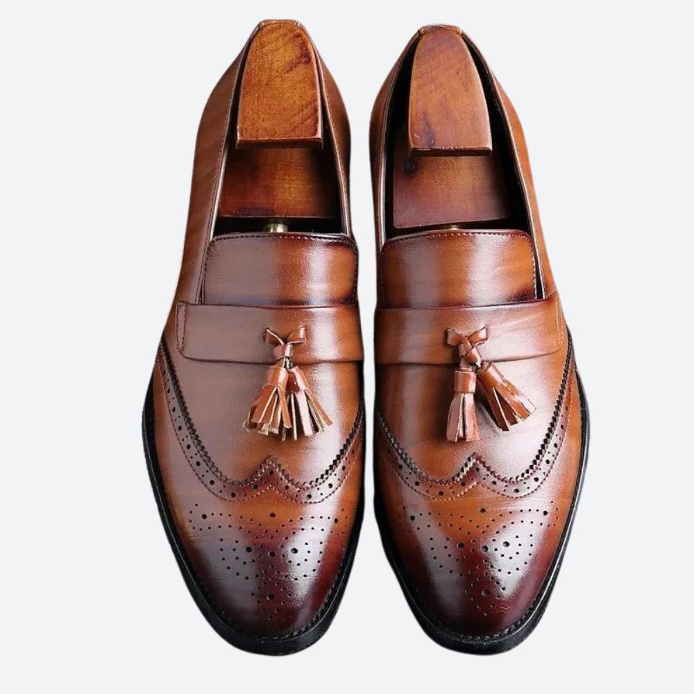 Stylish Orthopaedic Men's Shoes with Elegant Tassels - Frane