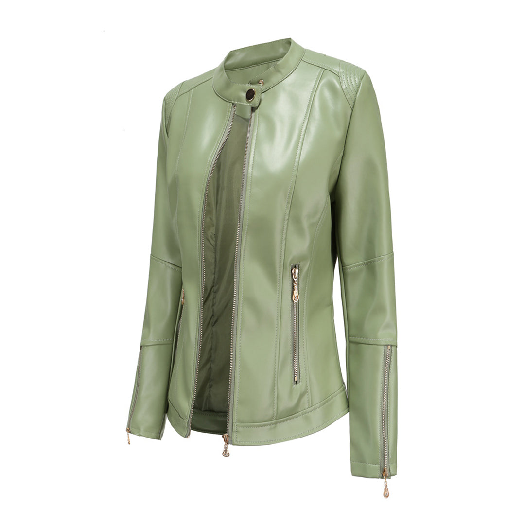 FRANICA - Elegant Leather Jacket for a Timeless Look