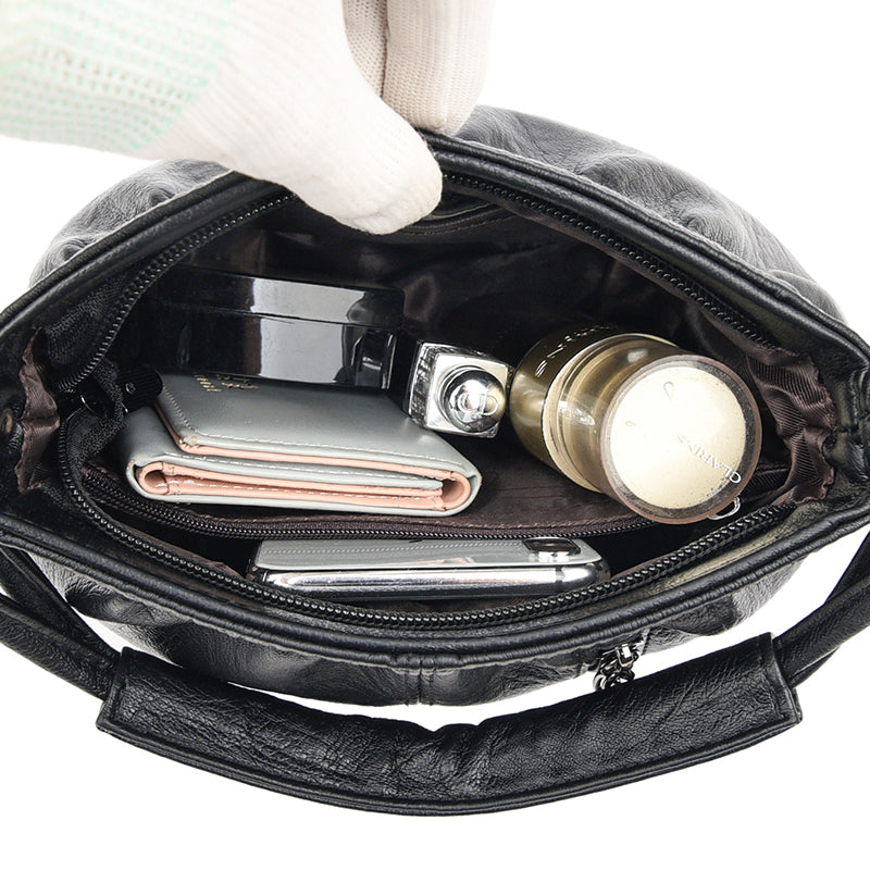 Iris - Classic Autumn Handbag Made from Soft Leather for Women