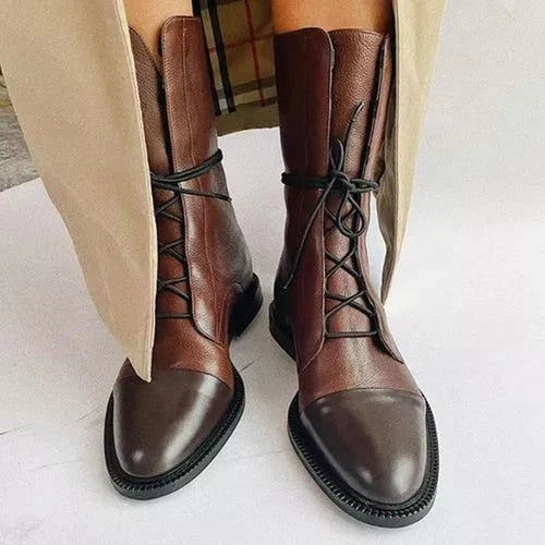 Alice - Stylish Vintage-Style Boots with Chunky Heel