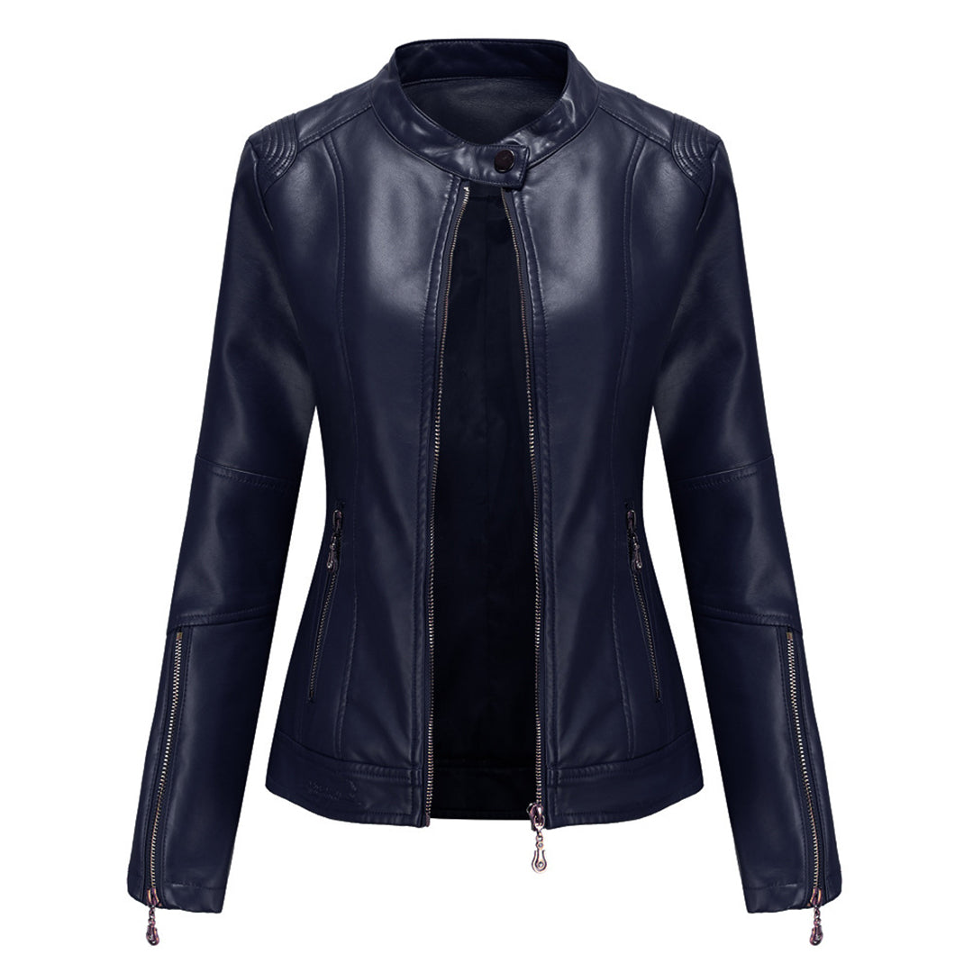 FRANICA - Elegant Leather Jacket for a Timeless Look