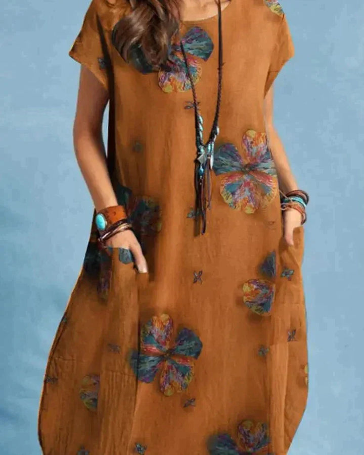 Amelia Elegant Vintage Midi Dress