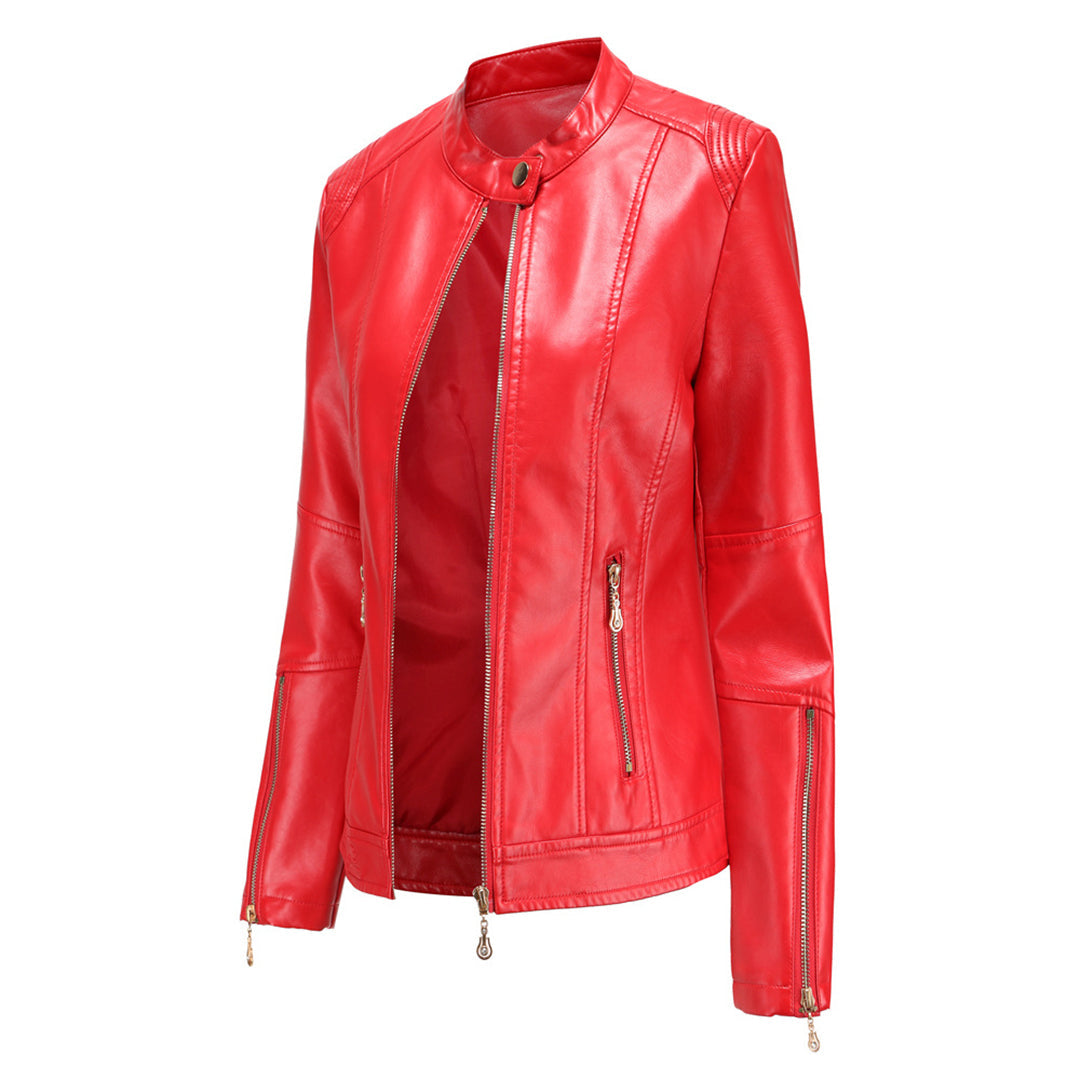 FRANICA - Elegant Leather Jacket for a Timeless Look