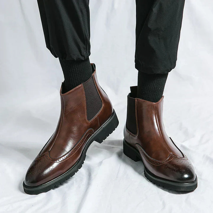 Dwight | Faux Leather Chelsea Boots