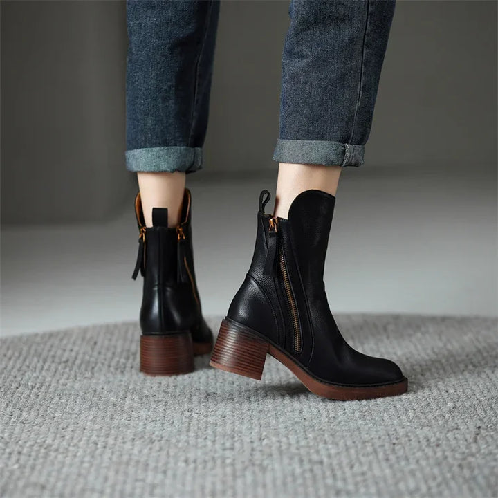 Grazia | Elegant Ankle Boots with Block Heel