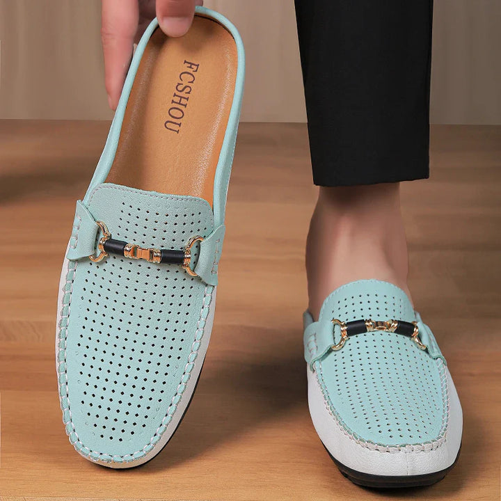 Daniel | Perforated Mule Loafers