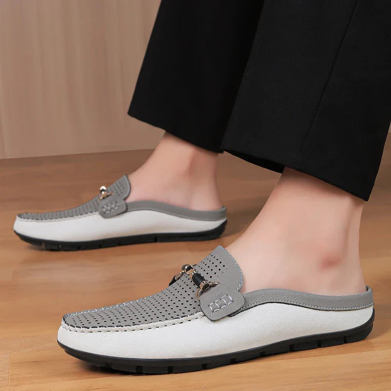 Daniel | Perforated Mule Loafers