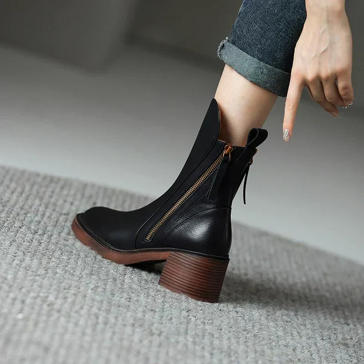 Grazia | Elegant Ankle Boots with Block Heel