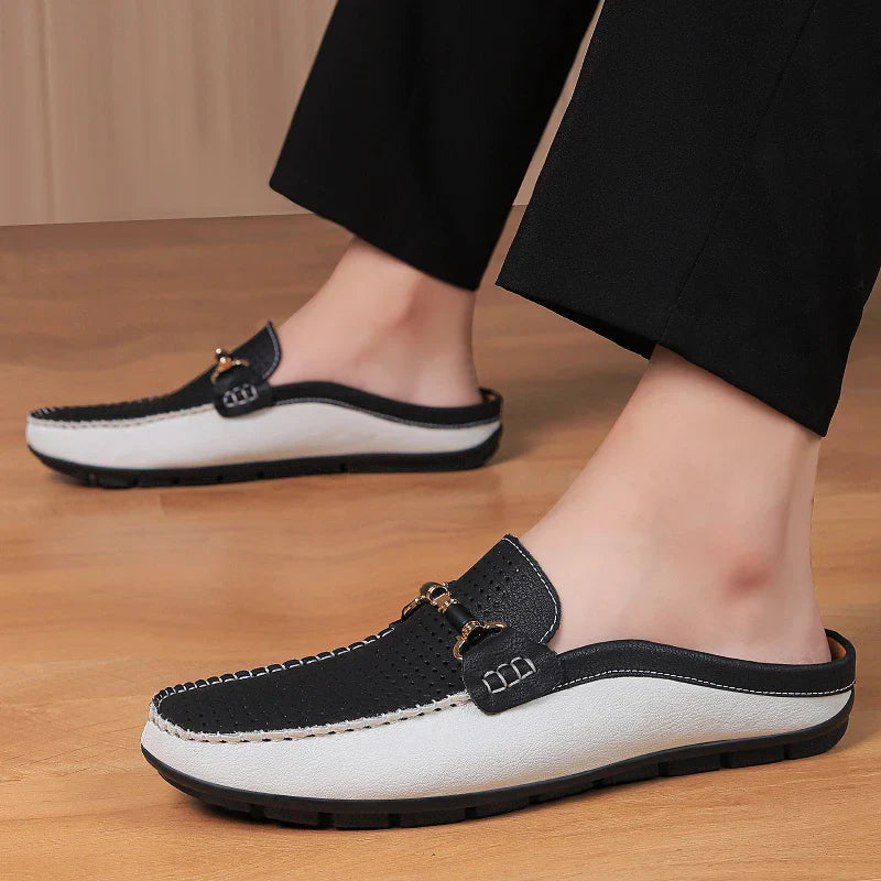Daniel | Perforated Mule Loafers