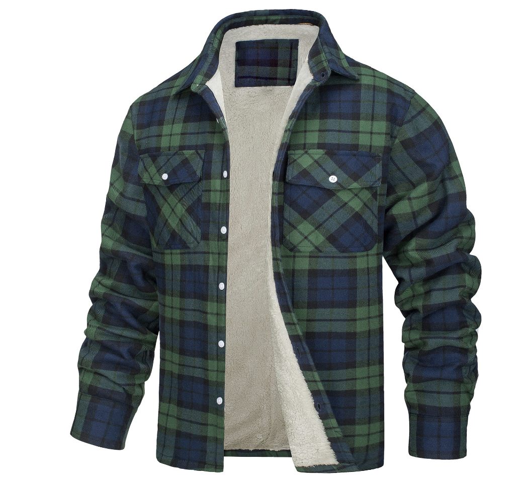 Nate™ | Men's Checked Sherpa-Lined Jacket