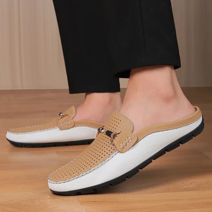 Daniel | Perforated Mule Loafers