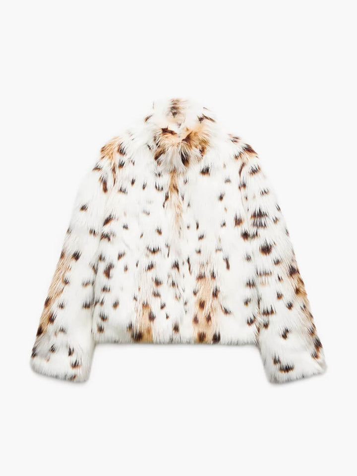 Audrey™ - Leopard Print Fur Jacket