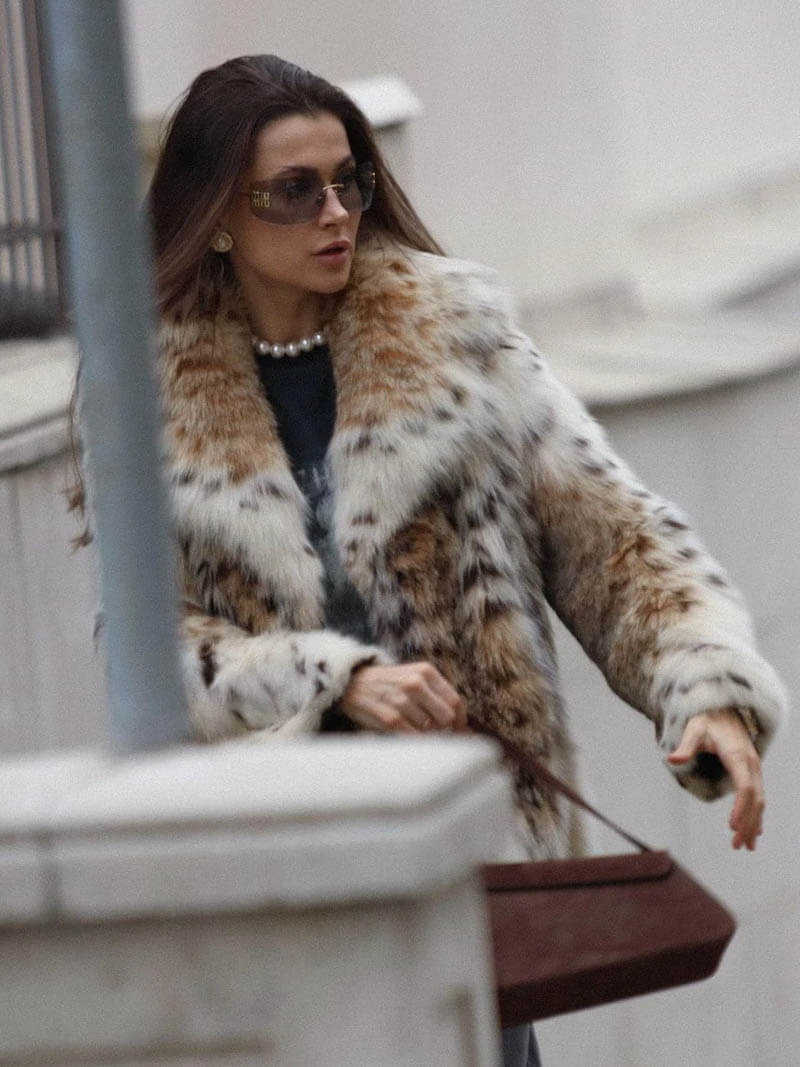 Audrey™ - Leopard Print Fur Jacket