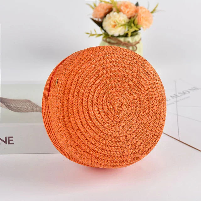 Stylish Round Handwoven Crossbody Bag with Zip by Angel