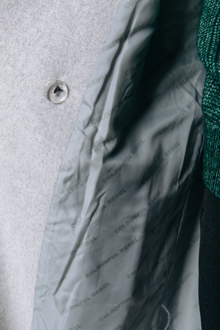 Zania Wool Coat | Light Grey Melange